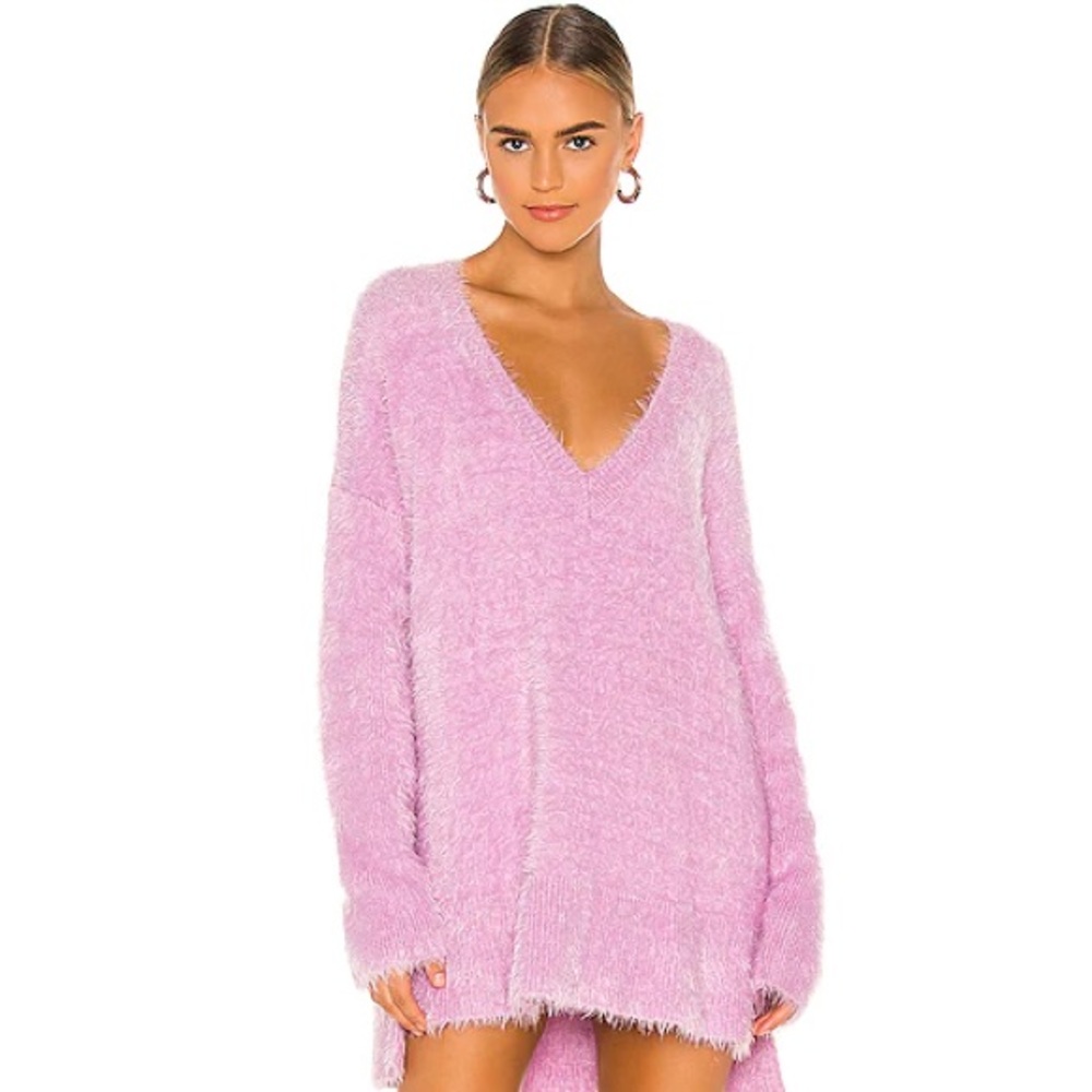 Show Me Your Mumu Oversized Pink Knit Forever Sweater S
